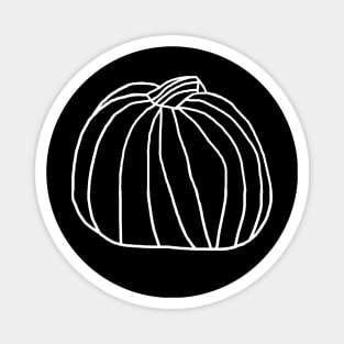 Minimal Line Drawing One Big Pumpkin Magnet